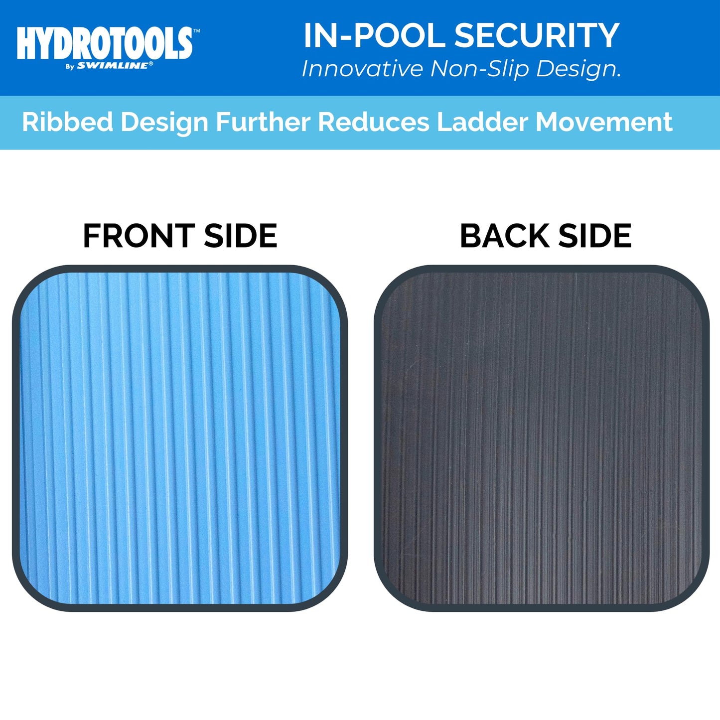 SWIMLINE HYDROTOOLS Protective Pool Ladder Mat for Above Ground Pools – Safety & Stability for Stairs, Steps & Ladders – Premium Durable Material, 24" x 36"