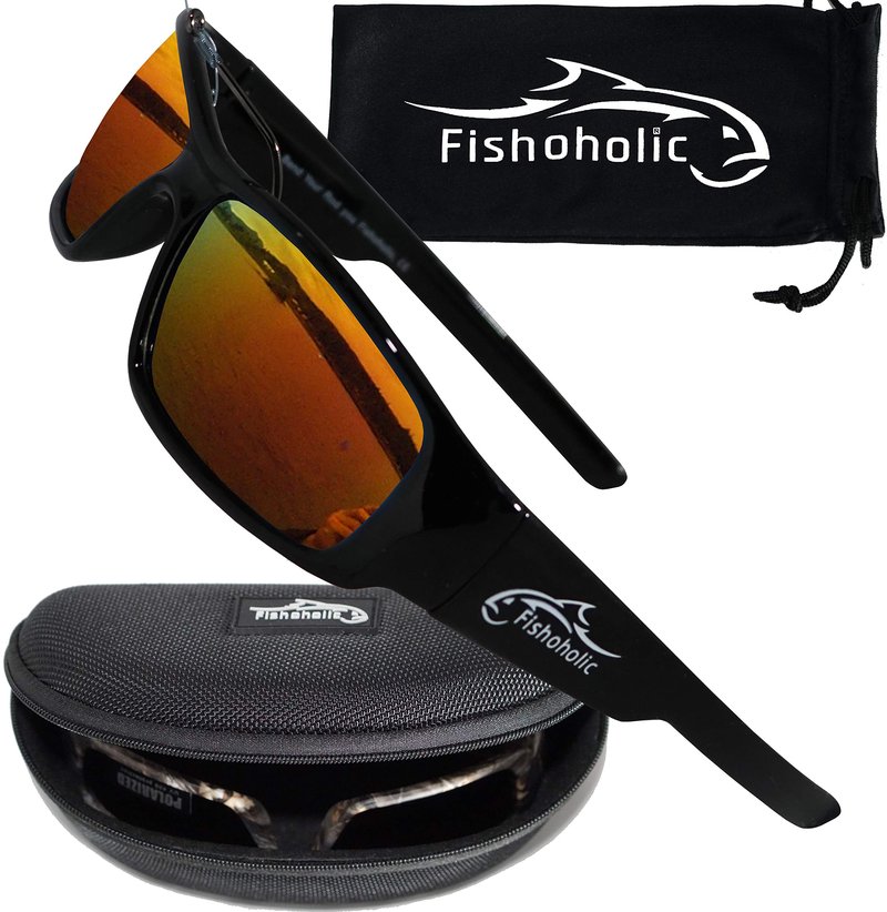 Fishoholic Polarized Fishing Sunglasses UV400 (14 Options) Fishing Gift with Hard Case & Pouch