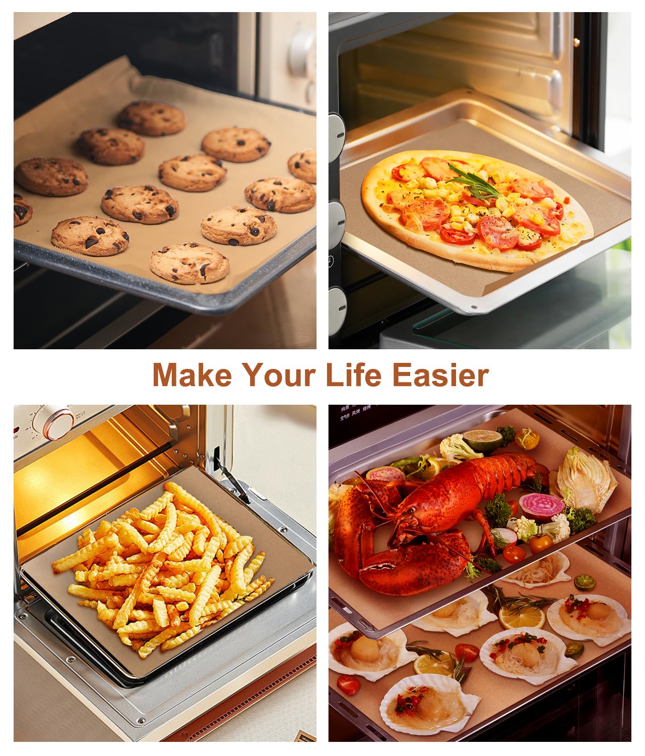 300 Count Parchment Paper Baking Sheets, 9 x 13 Inch, Precut Non-Stick Unbleached Baking Paper Liners for Oven, Grill, Air Fryer, Steaming, Multipurpose for Bread, Cupcakes, Cookies and More
