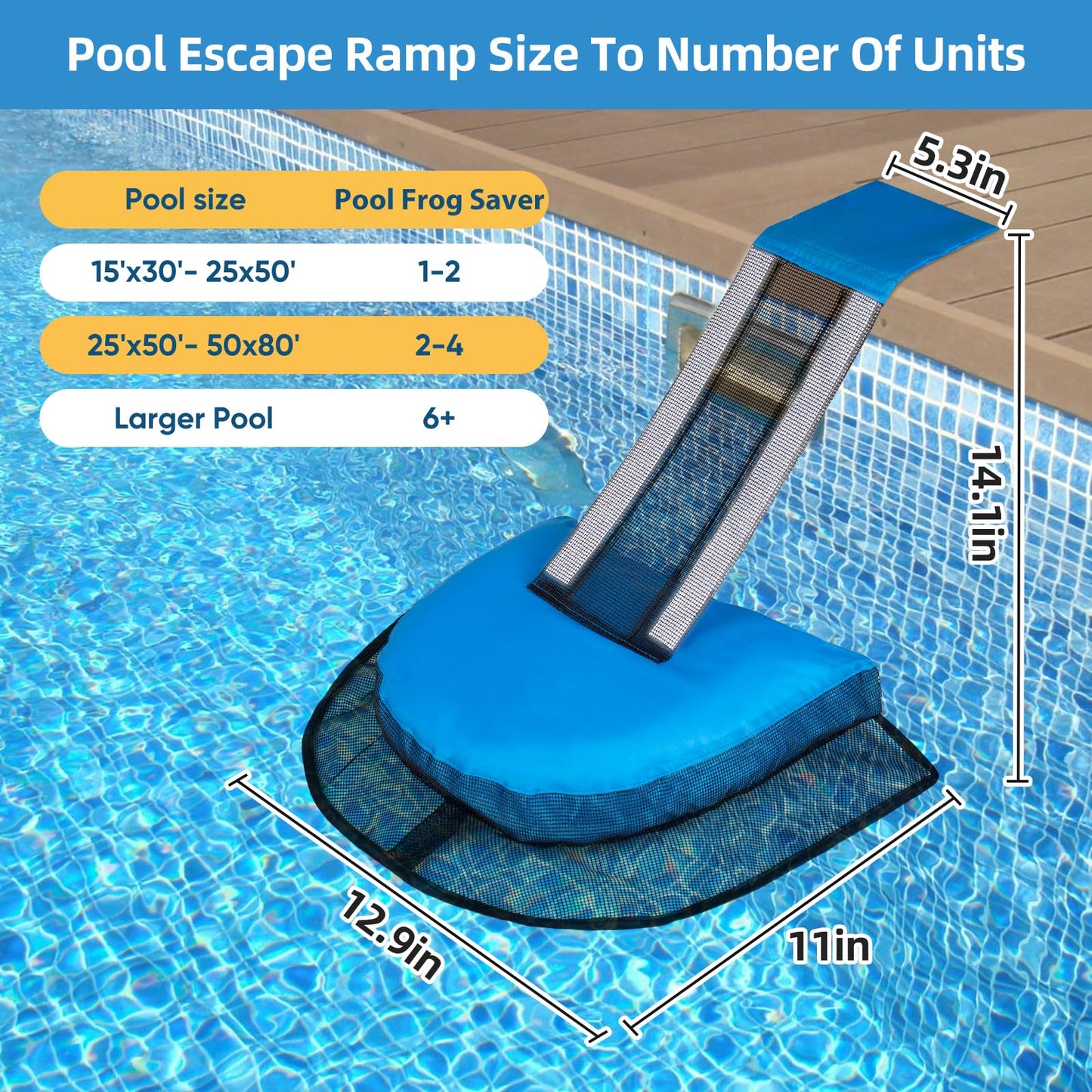 Pro Pool Animal Critter Escape Ramp 2Pcs Frog Saver Pads Ladder for Swimming Pools Lily Pad for Frogs Float Life Saving Wildlife Duck Duckling Creature Rescue Bridge Log Maintenance Kits Accessories