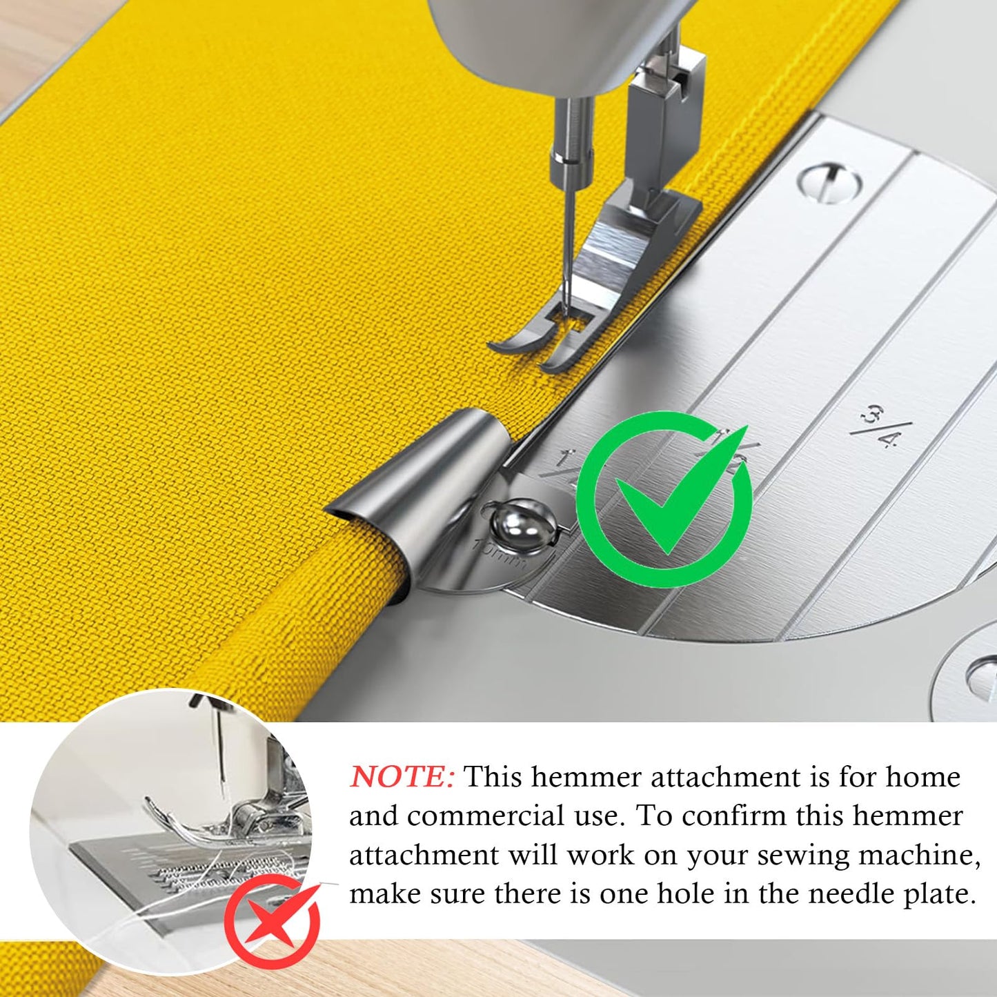TIGARI Sewing Rolled Hemmer Foot, 8 Sizes Rolled Hem Presser Foot, Wide Rolled Hem Pressure Foot Sewing Machine Feet Hemming Machine Hand Sewing Machine Sewing Accessories