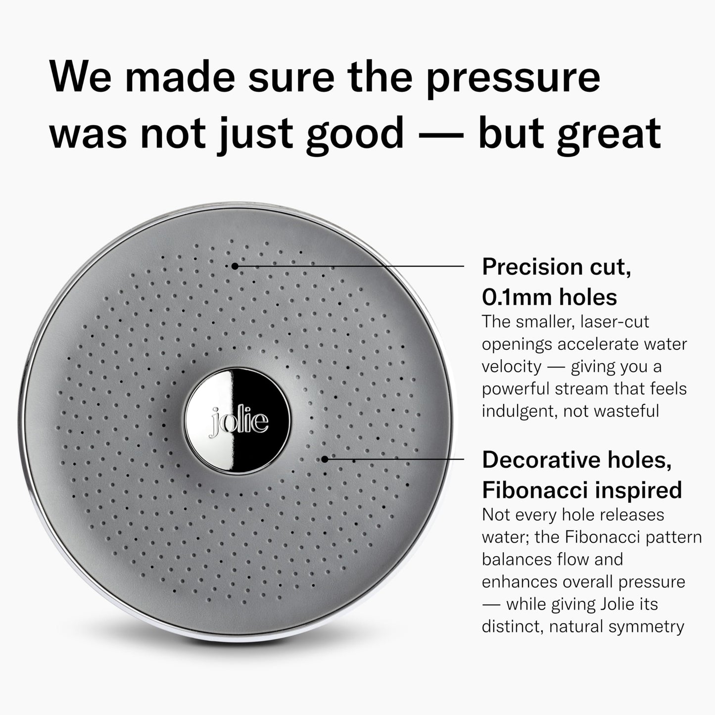 The Jolie Filtered SHOWERHEAD with Shower Water Filter System- High Pressure Showerhead, Hair and Skincare Accessory to Improve Beauty and Personal Care Routine (New Brushed Steel)