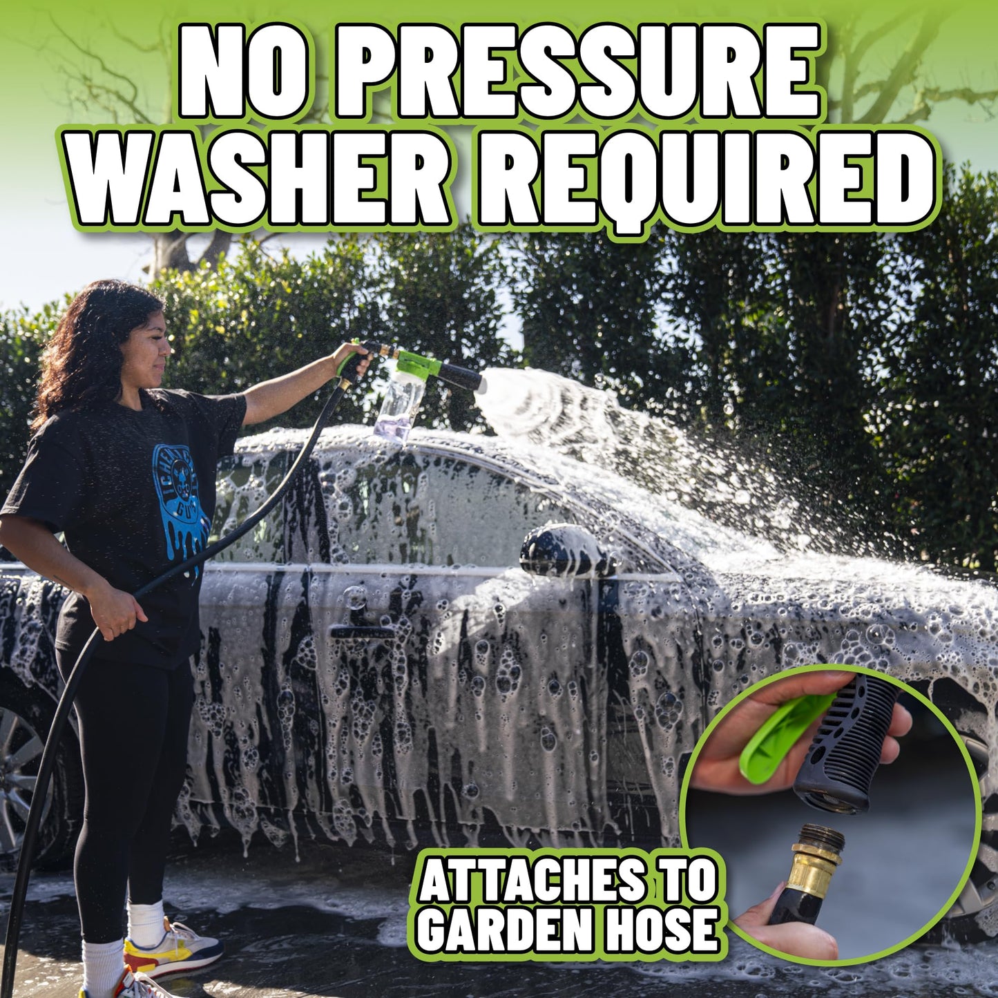 Chemical Guys TORQ Foam Blaster 6 - Foam Cannon Garden Hose Attachment, Easy to Use, Sprays Thick Suds for Safe Washing Trucks, SUVs, Motorcycles, RVs, and Other Vehicles