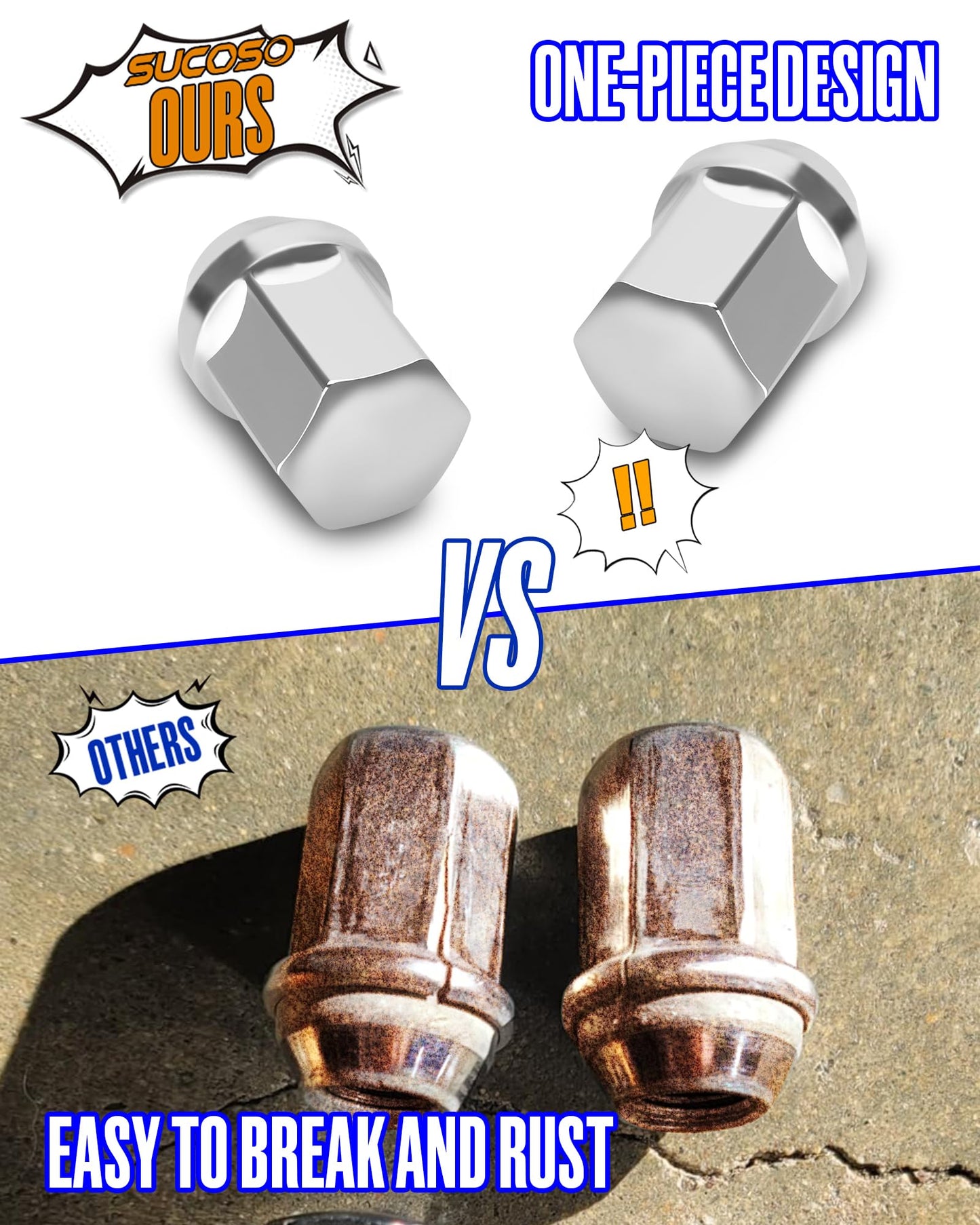 M14x1.5 OEM Lug Nuts for Ram 1500 Jeep Wrangler JL & Grand Cherokee Dodge Charger Chevy Impala Stock Wheels, Set of 20 14mmx1.5 Chrome One-Piece Design Factory Wheel Lug Nut Replace Part No 611-330