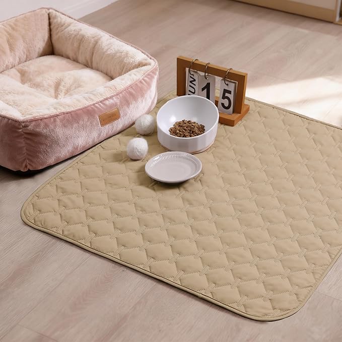 gogobunny 3X Stronger Waterproof Pet Blanket, Scratch Proof Furniture Protector for Dogs Cats, Reversible Cover 30x30 Inch, Dark Beige