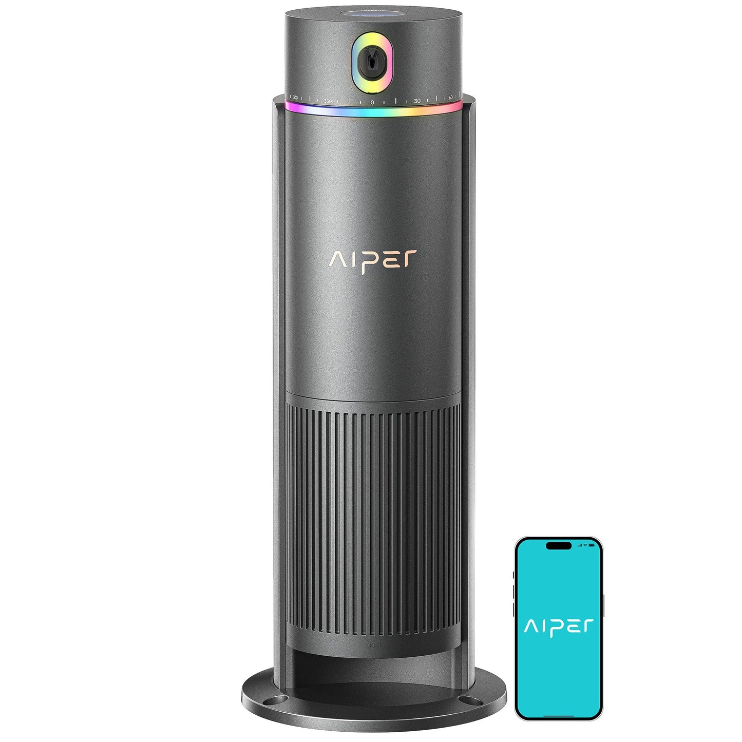 Aiper IrriSense 2 Smart Irrigation System, 4-in-1 Multi-Zone Watering Device, App Control, Smart Scheduling, Garden Sprinkler with Rain Sensor, for Lawns up to 4,800 sq.ft.-Holographic