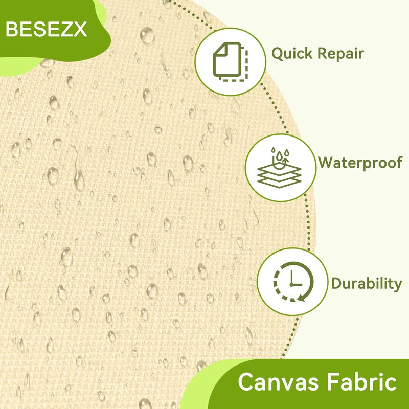 Besezx Canvas Repair Tape,Outdoor Gear Patch, 3x79 Inches,Waterproof Self-Adhesive Fabric Repair Tape for Repairing Boat Covers,Sun Shades,Sofas,Tents,Lounge Chairs,Awnings (Army Green)