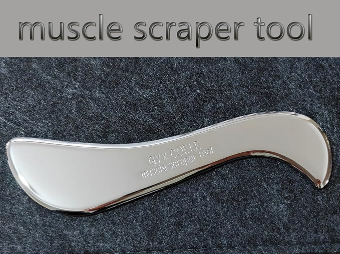 Stainless Steel Muscle Scraper Tool, Gua sha Scraping Massage Tool IASTM Tools Great Soft Tissue Mobilization Tool(S1)