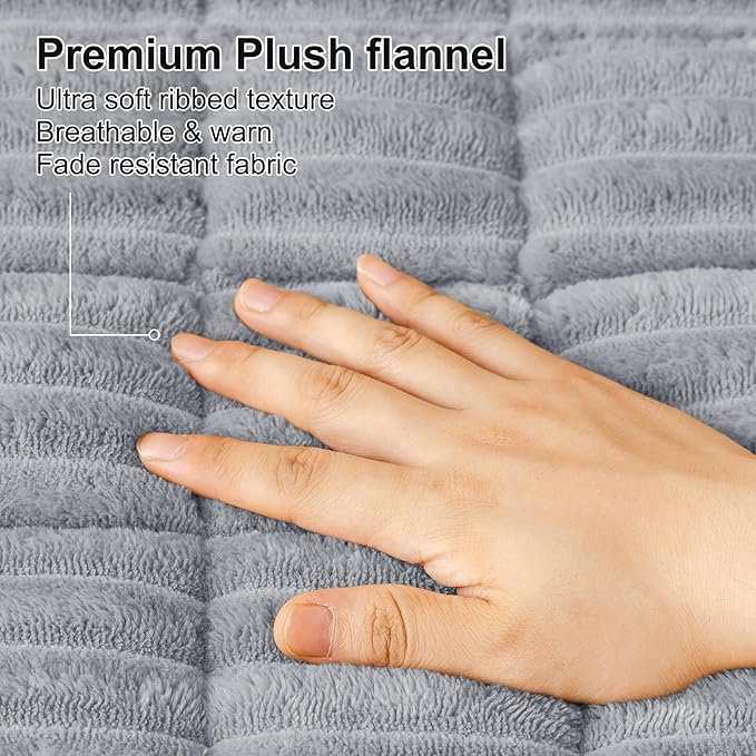 Smiry Couch Cover for Dogs Washable, Non Slip Fuzzy Pet Couch Covers for 3 Cushion Sofa Pet Friendly, Thick Soft Sofa Slipcovers Cushion Protector (Grey, 27.6" x 47")