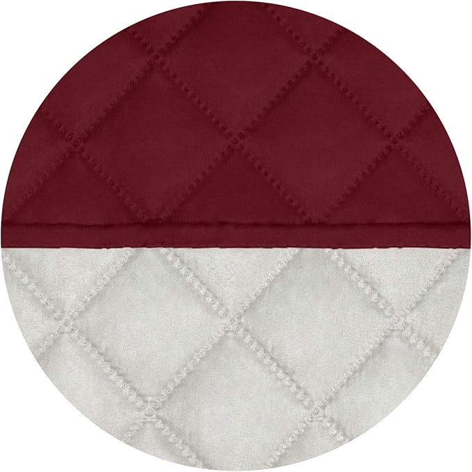 PureFit Reversible Quilted Sofa Cover, Water Resistant Slipcover Furniture Protector, Washable Couch Cover with Non Slip and Elastic Straps for Kids, Dogs, Pets (XX Large, Red/Ivory)