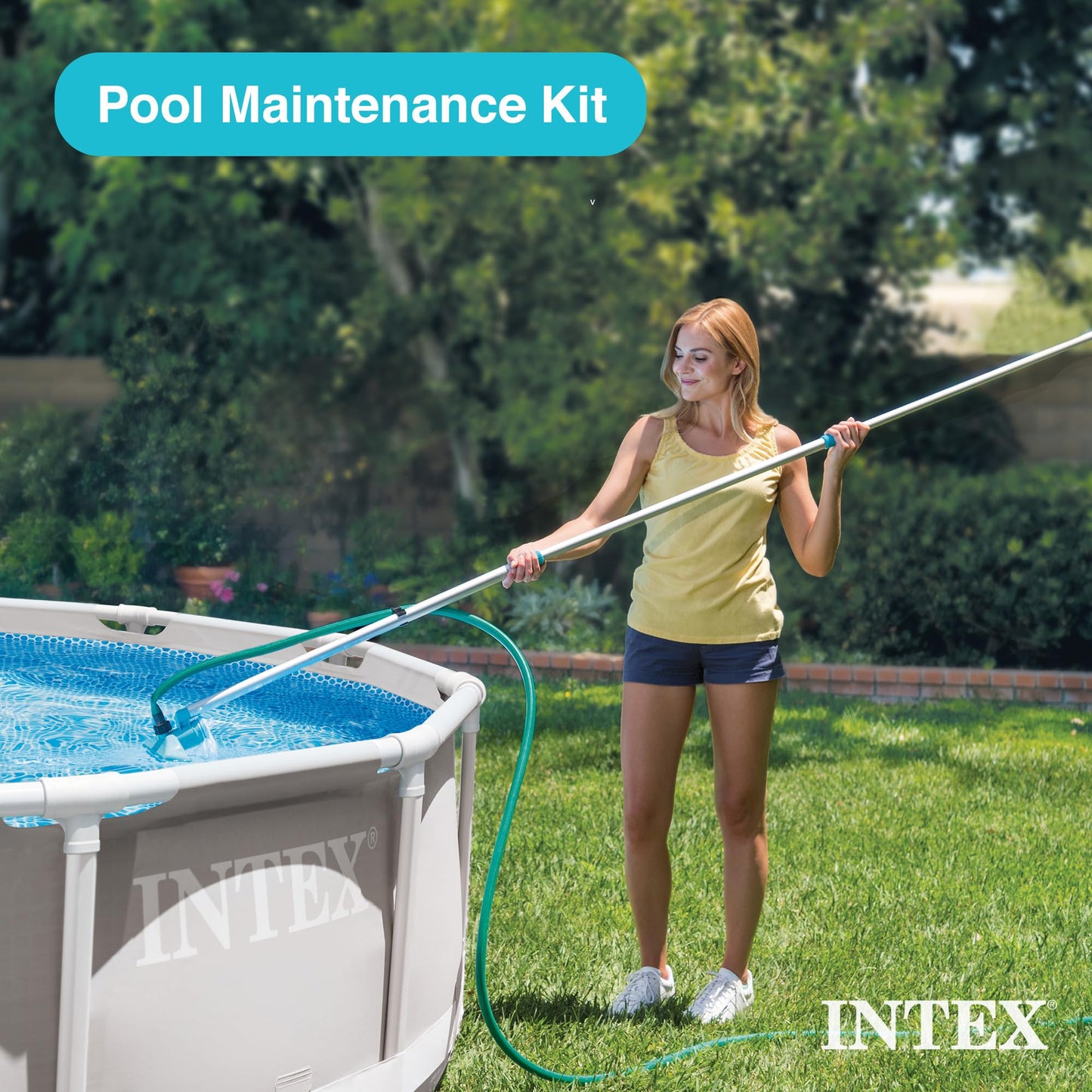 INTEX 26329EH Ultra XTR 18ft x 52in Above Ground Swimming Pool Set with Sand Filter Pump and Cleaning Maintenance Kit