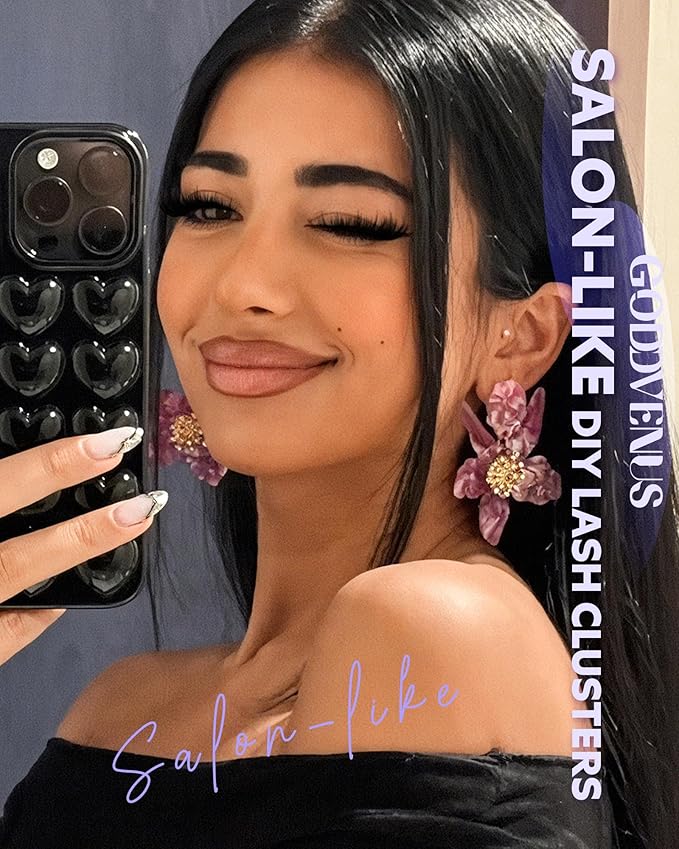 Wispy Lash Clusters with Spikes Salon-Like Eyelash Clusters DIY D Curve Cluster Eyelash Extensions Full Spiky Individual Lashes Cluster by Goddvenus (10-16mm 130Pcs)