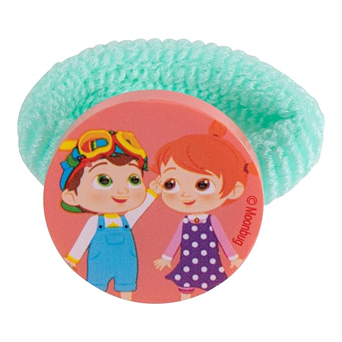 Luv Her CoComelon Girls 20 Piece Accessory Set with 3 Barrettes, 4 Snap Hair Clips, 5 Elastics and 8 Terry Ponies - Ages 3+