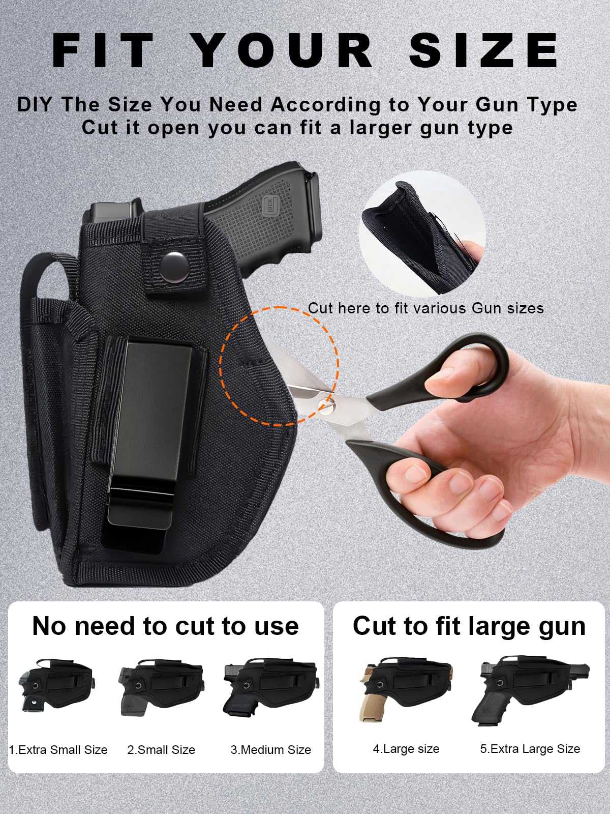 Glock 19 Gun Holster for Men & Women, IWB/OWB Concealed Carry Holsters, 9mm Pistlo Holster fits Glock 19/17/43X/23/26/27, 1911, 380 45ACP, S&W M&P Shield, Sig