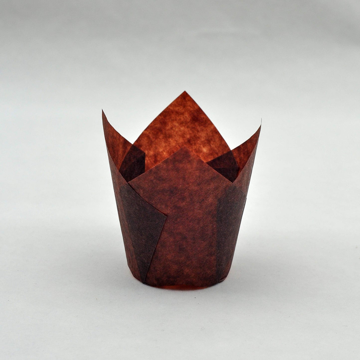 QLSmypkg Large Muffin Greaseproof paper Baking cupcake cups, 2-1/4" x 4" Chocolate Brown Tulip Baking Cup Case of 125 pcs (125, Large)
