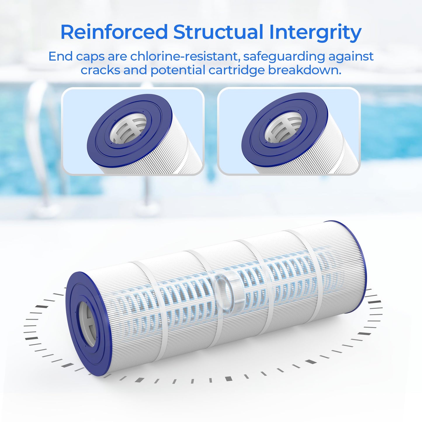 AQUIVEX CCP420 Pool Filter Cartridges 4 Pack, Compatible with Pentair Clean & Clear Plus 420, 178584, 179135, R173576, Pleatco PCC105, PCC105-PAK4, Filbur FC-6470, Unicel C-7471