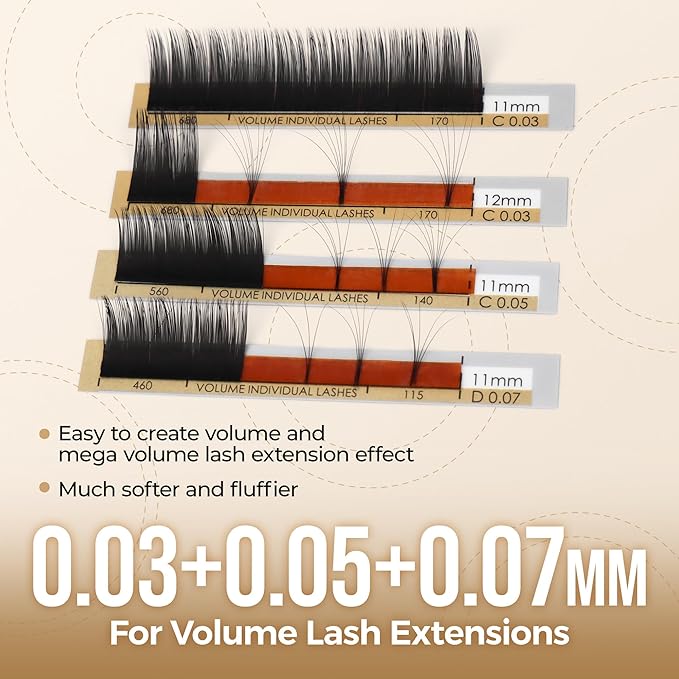 LASHVIEW Eyelash Extensions,Individual Lashes,Premium Single&Classic Lases,0.15 D Curl Thickness 12mm,3D Natural Semi Permanent Eyelashes,Soft Application-friendly, Lashes