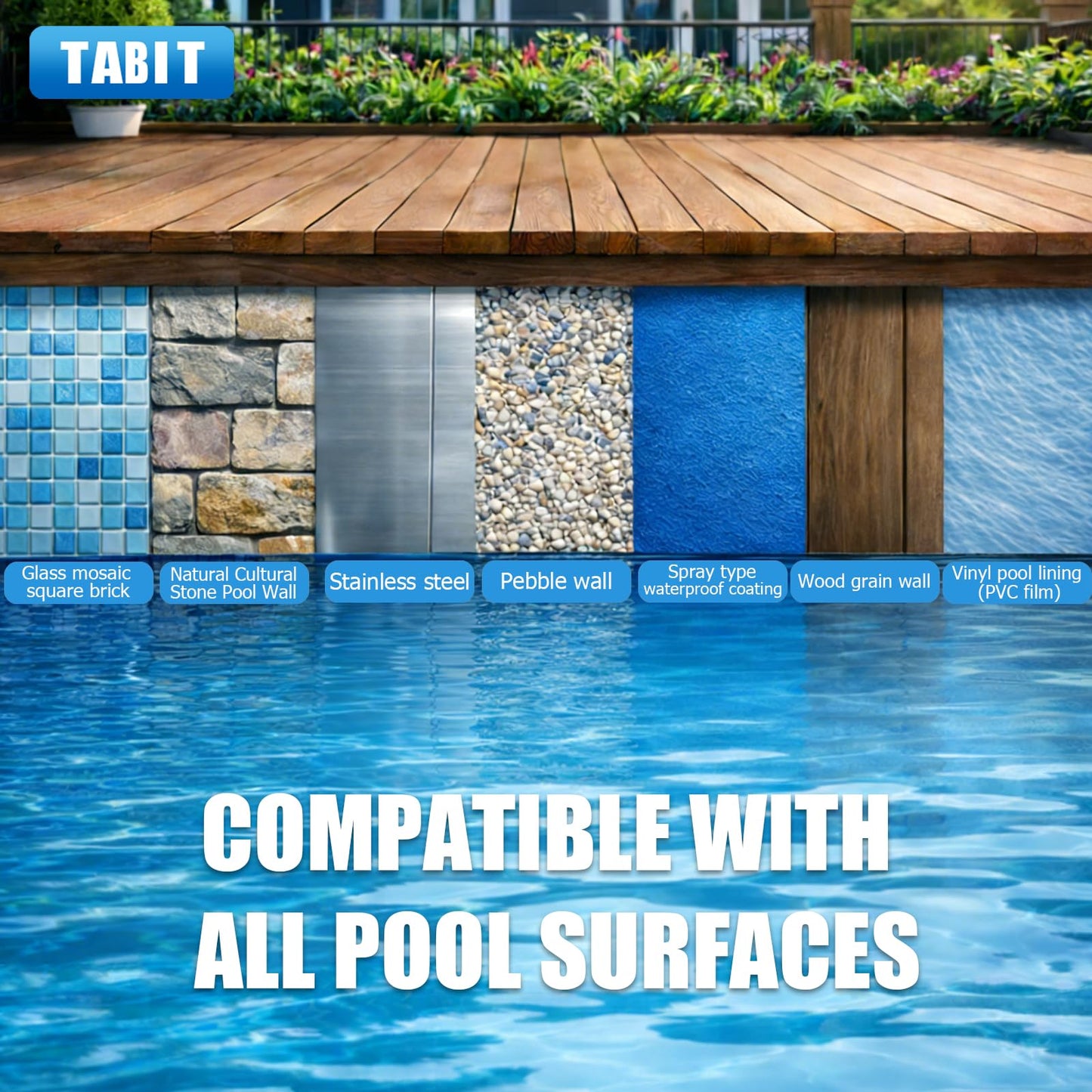 Chlorine Tablets 3 inch 25 Pounds, TABIT Swimming Pool Long Lasting Chlorinating Tablets, Slow Dissolving, Tri-Chlor for Swim Pool, Hot Tubs, Spa