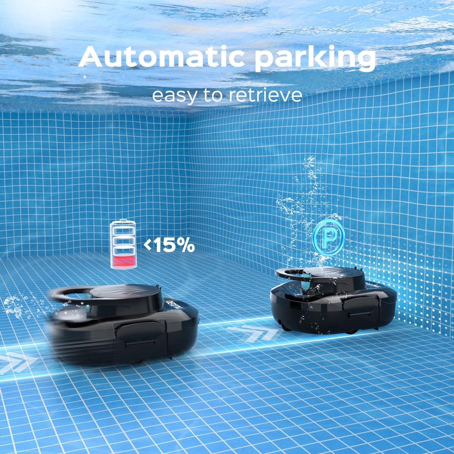 (2026 Upgrade) TALOSBO S1 PRO Robotic Pool Vacuum – Dual-Motor Above-Ground Pool Cleaner, 120 Mins Runtime, Quick Charging, 2.2L Large Filter Basket & Auto-Parking for Easy Retrieval