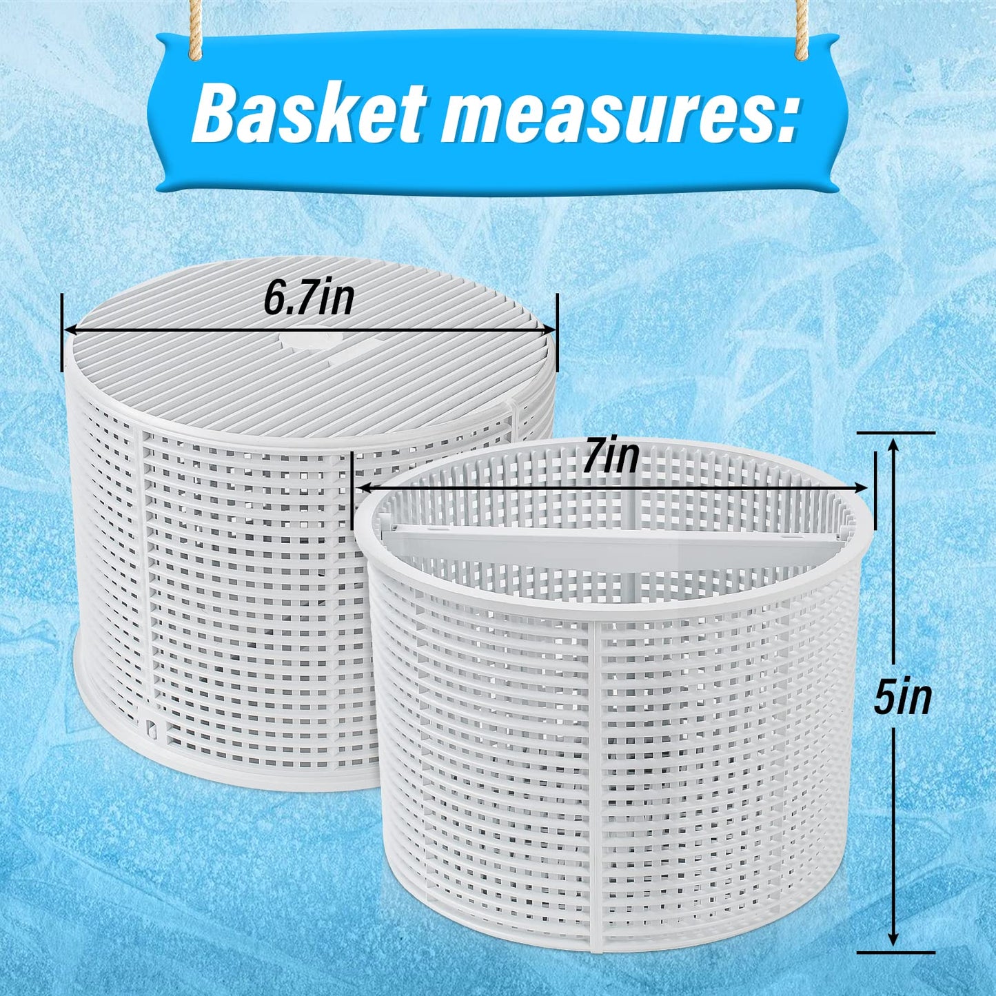 ChangTa Pool Skimmer Basket Replacement, for Hayward SPX1082CA & Aladdin B-152 Skimmer Models SP1082 SP1083 SP1084 1085 1086 SP1075 1075T 1076 1077 Skimmers Basket