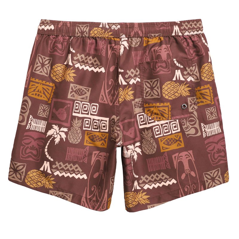 maamgic Mens Swim Trunks Quick Dry Swim Shorts with Mesh Lining Funny Swimwear Bathing Suits 7inch Brown Totem X-Large
