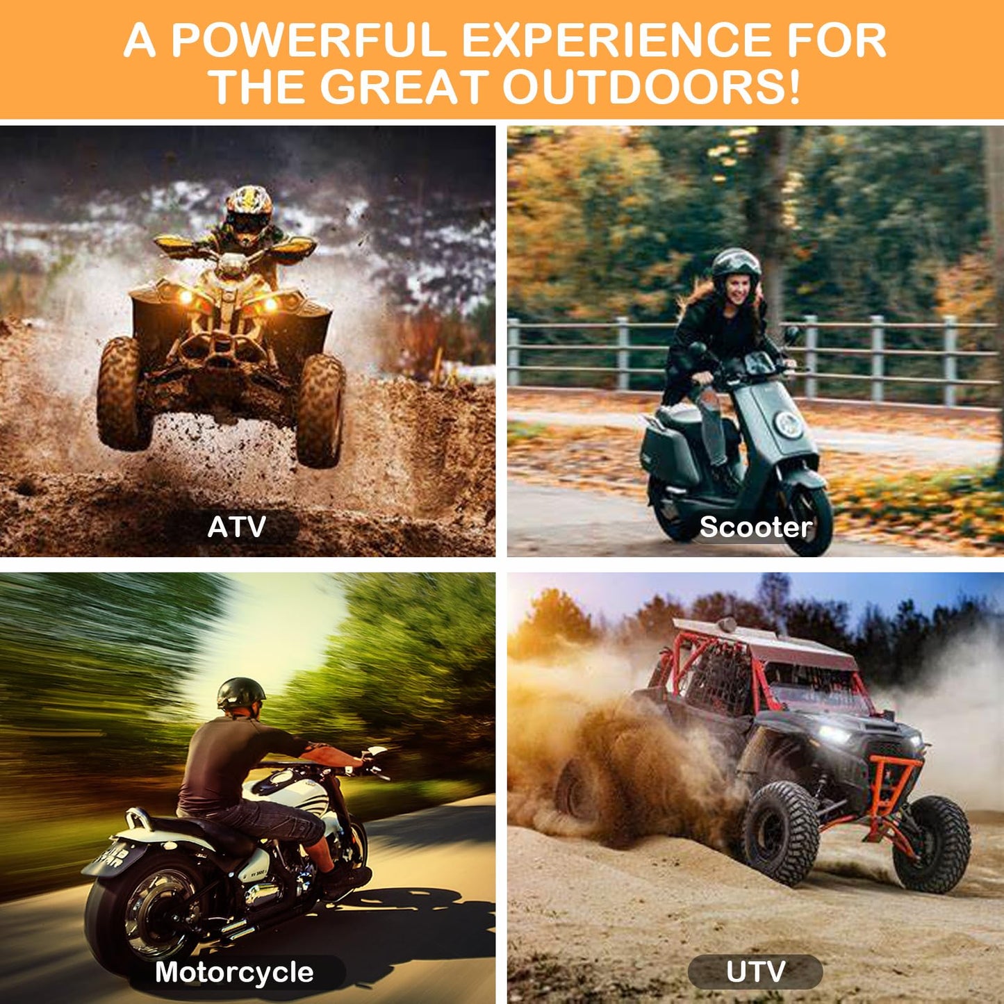 YTX12-BS Motorcycle Battery, 12V 10Ah Rechargeable Maintenance Free Sealed AGM Battery Powersport Replacement Battery for ATV and Scooter