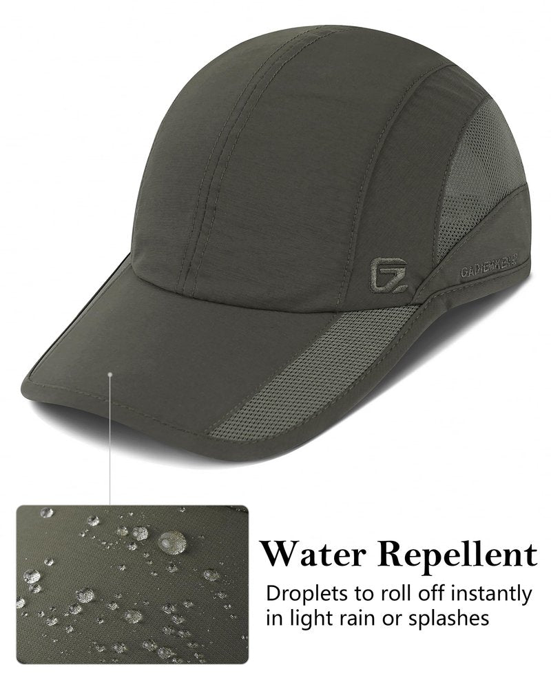 GADIEMKENSD Outdoor Running Hat Men's Dri Fit Cooling Sports Hats Quick Dry Golf Hats UPF50+ Baseball Cap Breathable Airy Mesh Dad Caps for Workout Camping Tennis Hiking Army Green M