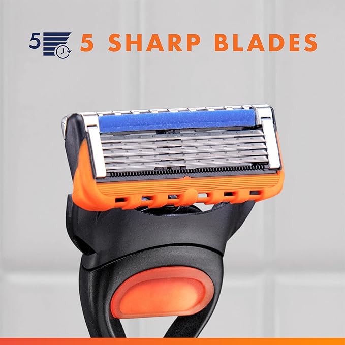 Gillette Fusion5 Men's 5-Blade Razor, 1 Razor Handle, 3 Blade Refills