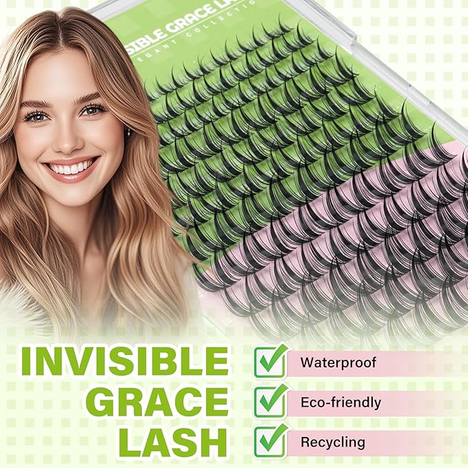 KEYYOU Bunny lash clusters manga lash clusters C Curl bunny lashes anime lashes Wispy Natural Invisible Band Lash with Waterproof DIY Lash Extension at Home(Bunny-8-18MIX)