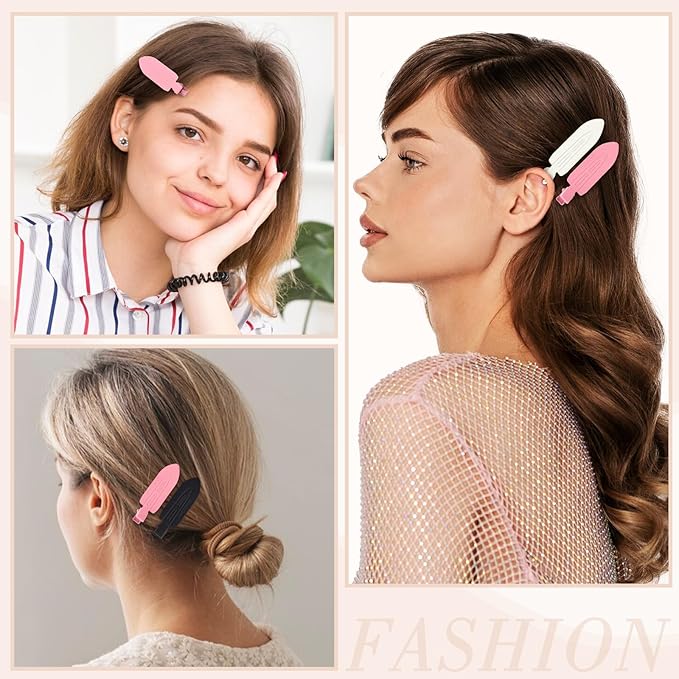 obeoby 12 Pcs No Bend No Crease Hair Clips, Hair Clips Barrettes for Styling for Woman Girl Makeup Accessories