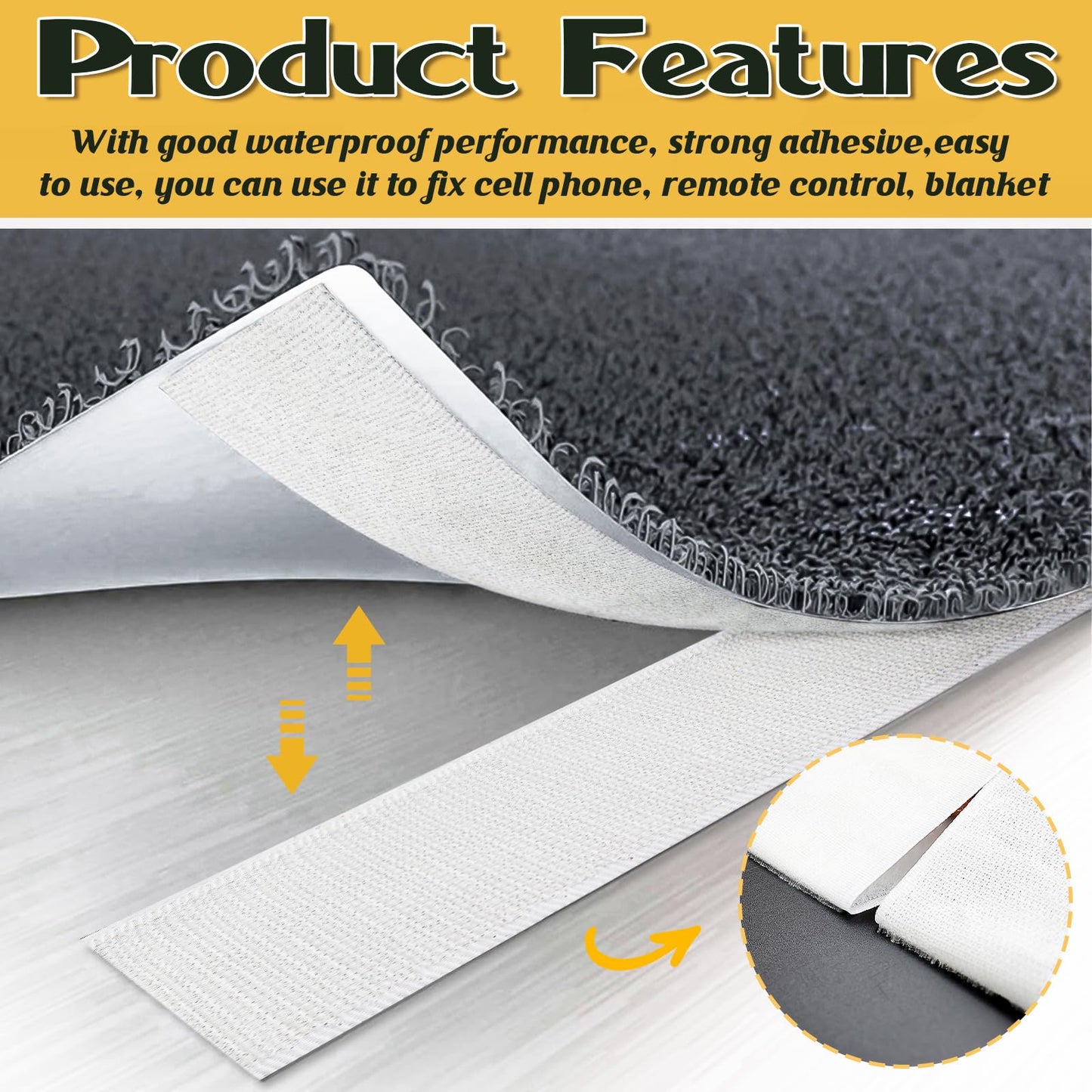 30 Ft×2 Inches Hook and Loop Tape Strong Viscosity Adhesive Back Arbitrary Cutting Sticky for Fabrics Nylon Self Adhesive Tape for Home Office School and Crafting 2 Rolls White and A Scissors (White)
