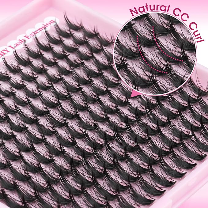 Manga Lash Clusters 10–12–14mm Natural Anime Eyelash Clusters Soft Spiky Cluster Lashes Wispy CC Curl Individual Fairy Lashes Extensions for Daily Makeup, Camera-Ready, Beginner Friendly by Yawamica