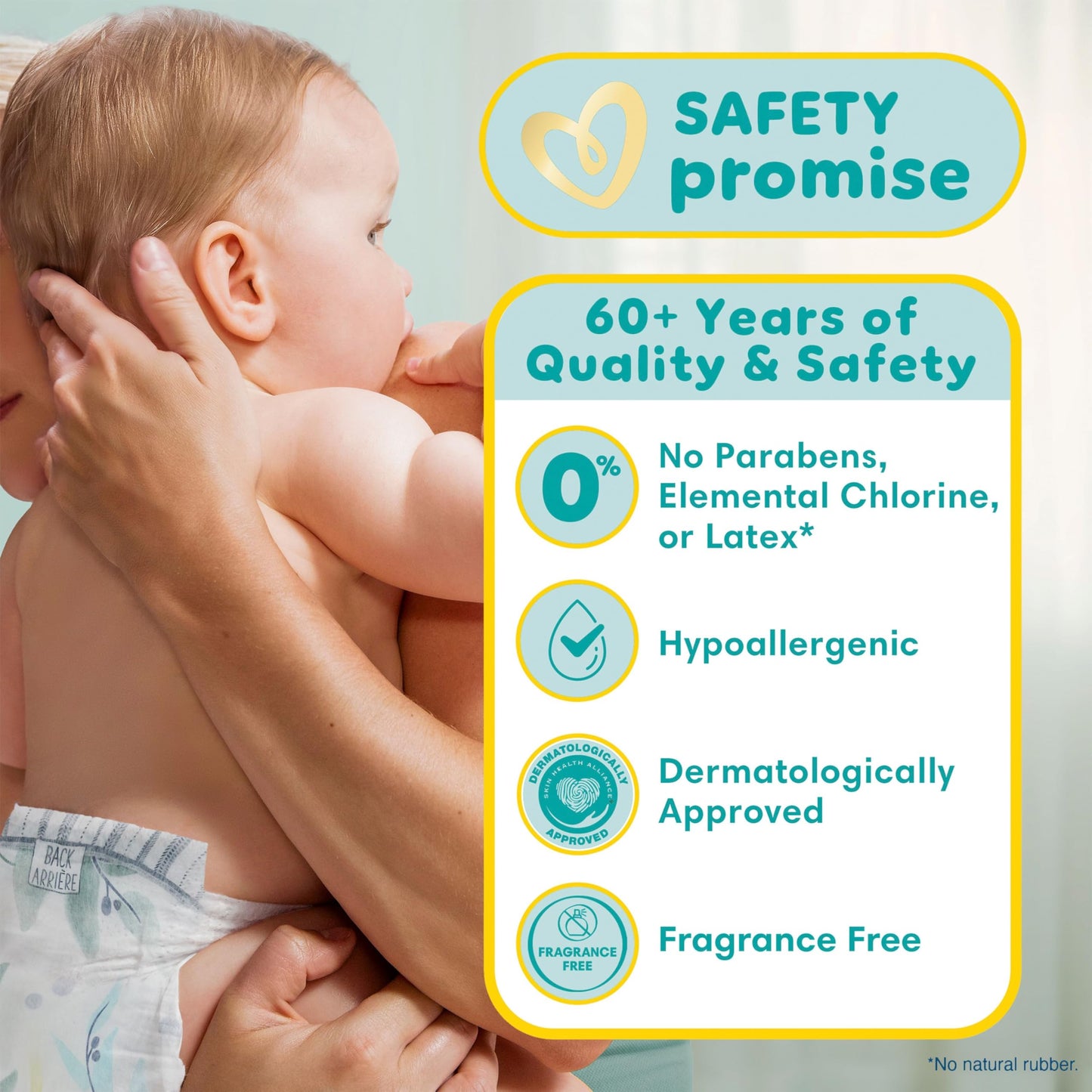 Pampers Pure Baby Diapers, Size 0 (>10 lbs), 76, Up to 100% Leakproof, Premium Hypoallergenic Soft Diapers