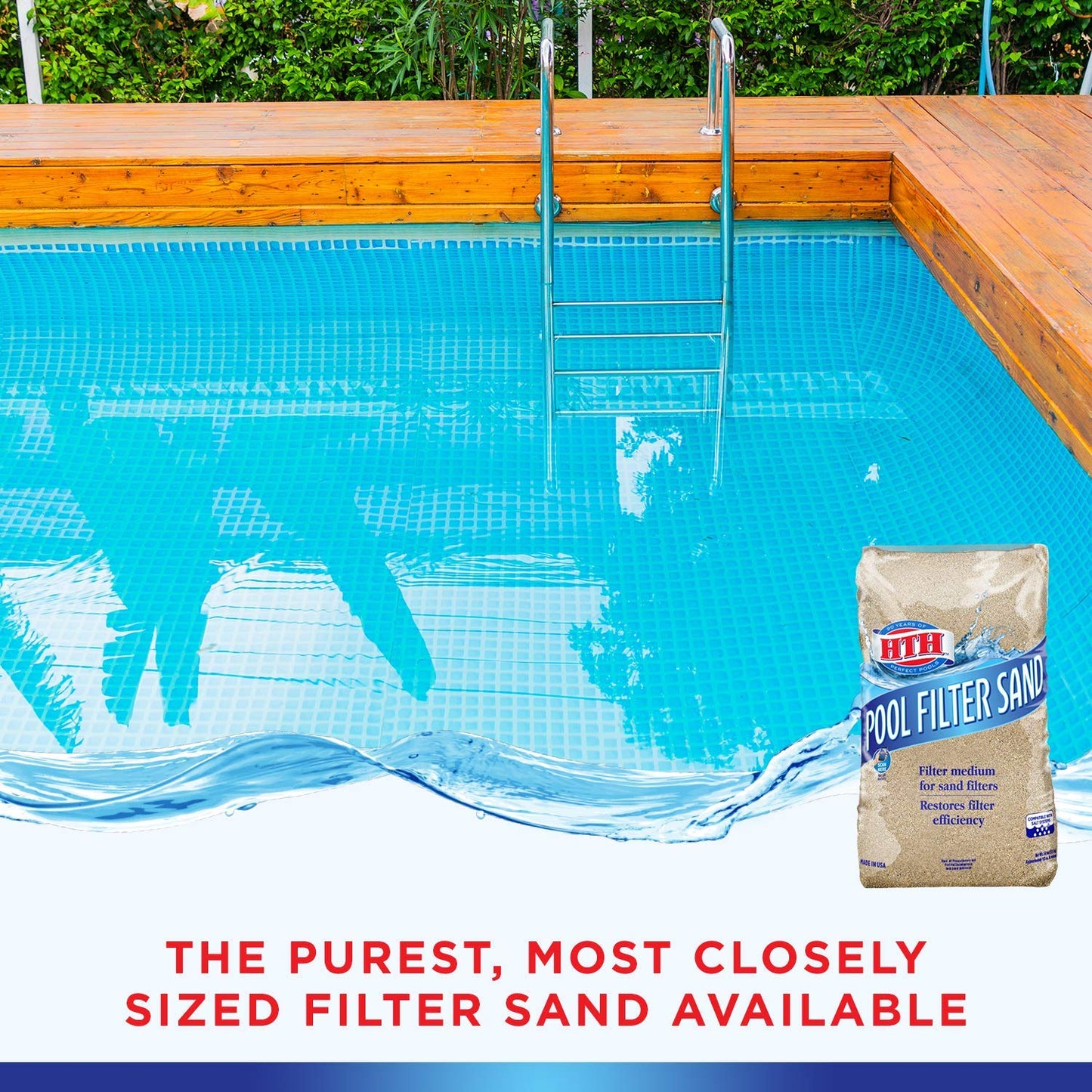 HTH 67079 Pool Filter Sand Cleaner and Clarifier, 50 lbs