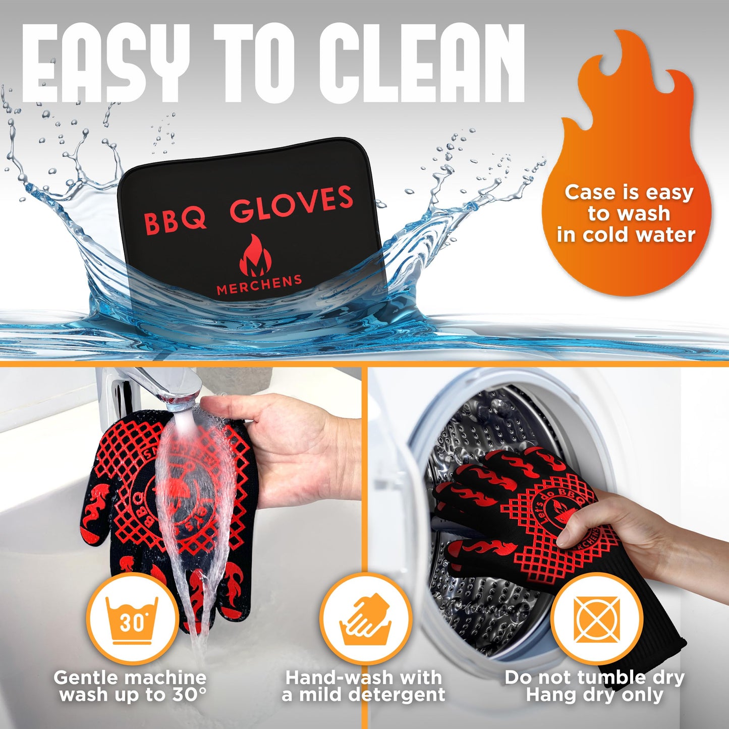 BBQ Grill & Oven Gloves 1472°F Heat Resistant – Fireproof, Non-Slip Silicone Mitts for Grilling, Smoking & Baking – Extra-Long Protection – Includes Storage Case & Luxury Gift Box | Pro Series