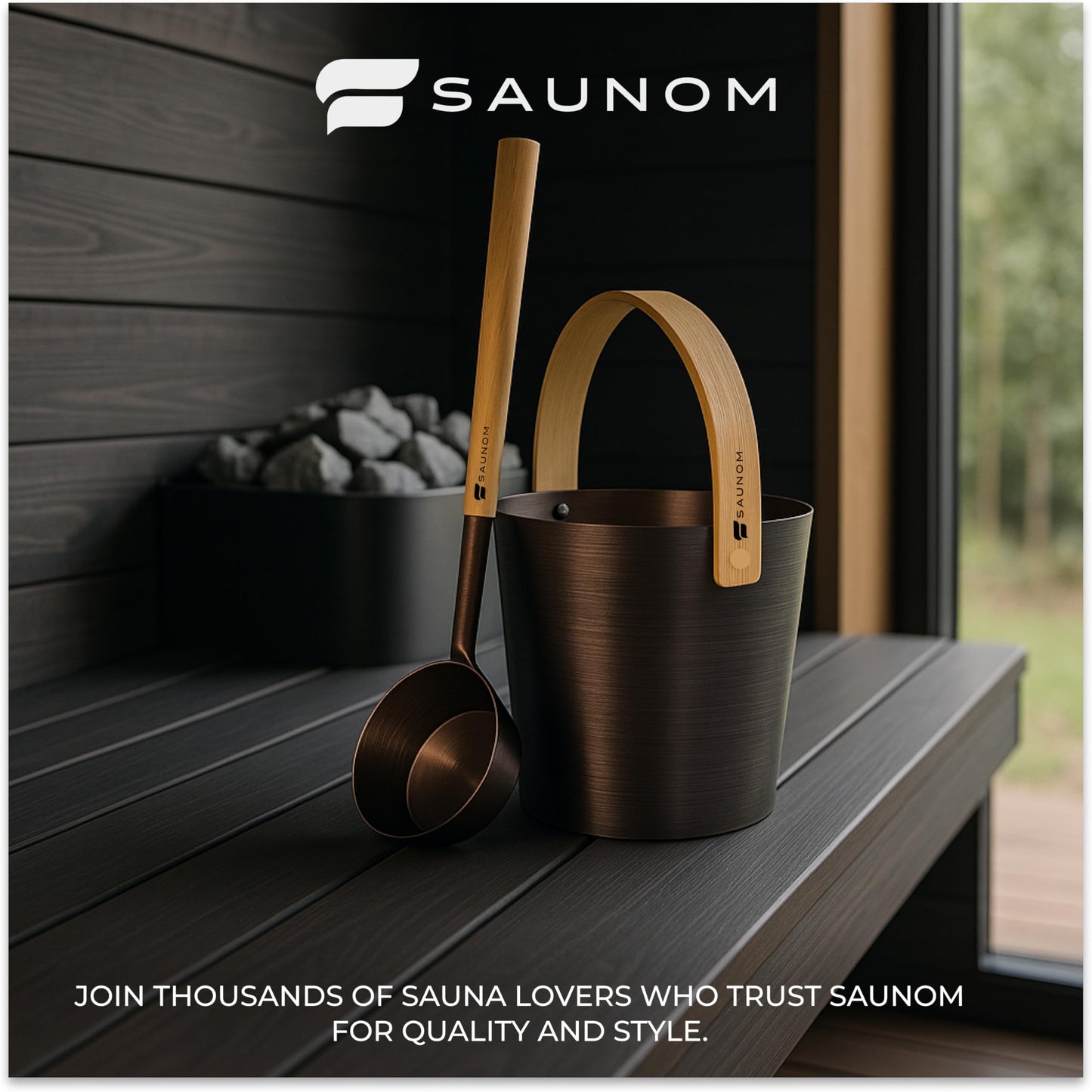 SAUNOM Premium Sauna Rocks for Electric and Wood Burning Sauna Heaters — 33lbs A+ Grade Natural Vulcanite — Crack Resistant & Superior Heat Retention Sauna Stones — Fast Heating & Long Lasting Steam