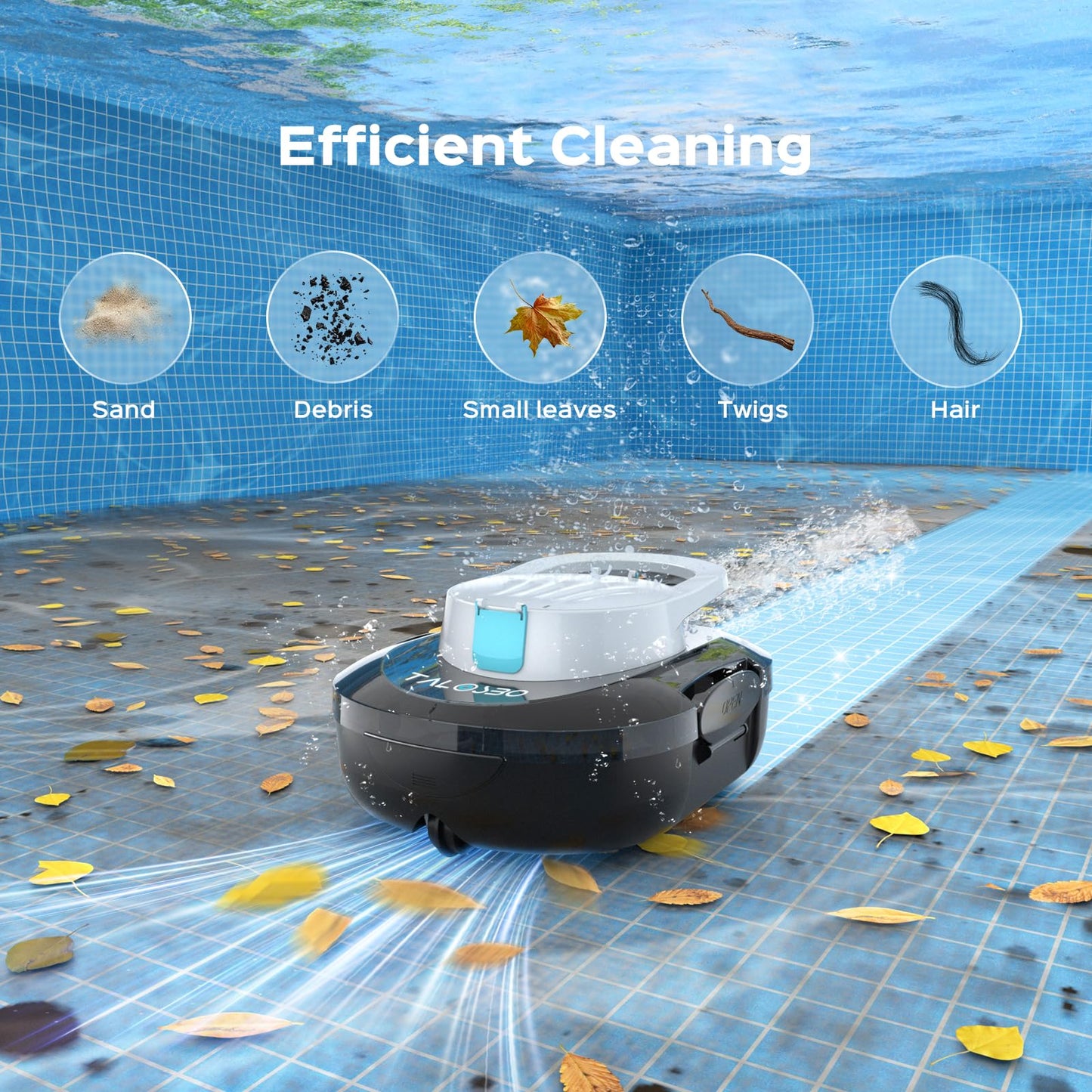 (2026 Upgrade) TALOSBO S1 PRO Robotic Pool Vacuum – Dual-Motor Above-Ground Pool Cleaner, 120 Mins Runtime, Quick Charging, 2.2L Large Filter Basket & Auto-Parking for Easy Retrieval