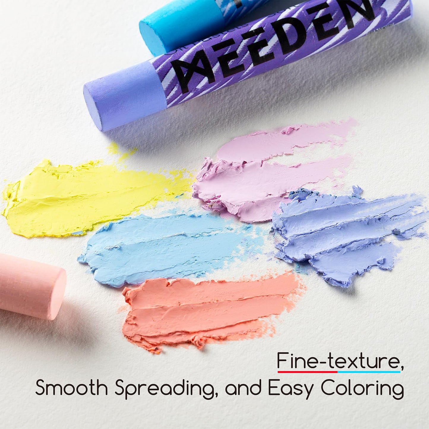 MEEDEN Soft Oil Pastels Set: 48 Colors with Extra 4 White Oil Pastels for Artists Beginners Adults Teachers - Vibrant Oil Pastel Crayons for Art Painting & Drawing, Blending, Layering, Shading