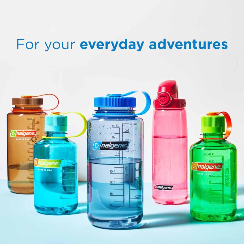 Nalgene Leak Proof Tritan BPA-Free Water Bottle - 32 oz Narrow Mouth - Made in the USA for Outdoor Use & Daily Hydration (Trout) (Pack of 6)