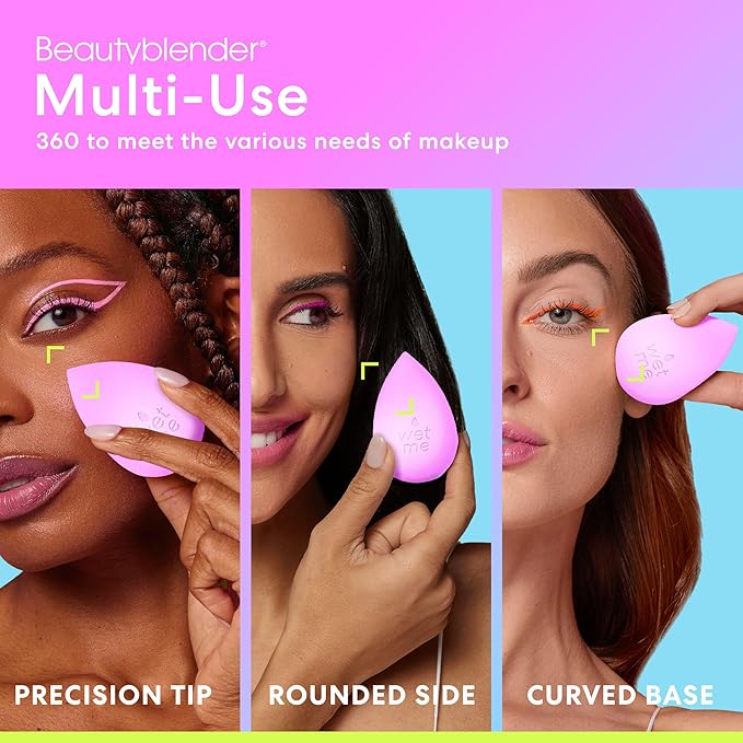 Beautyblender® Wave Beauty Blender Makeup Sponge, Super-Soft Foam Easily Blends Foundations, Powders & Creams, Made in USA, Reusable, Washable, Streak Free Application