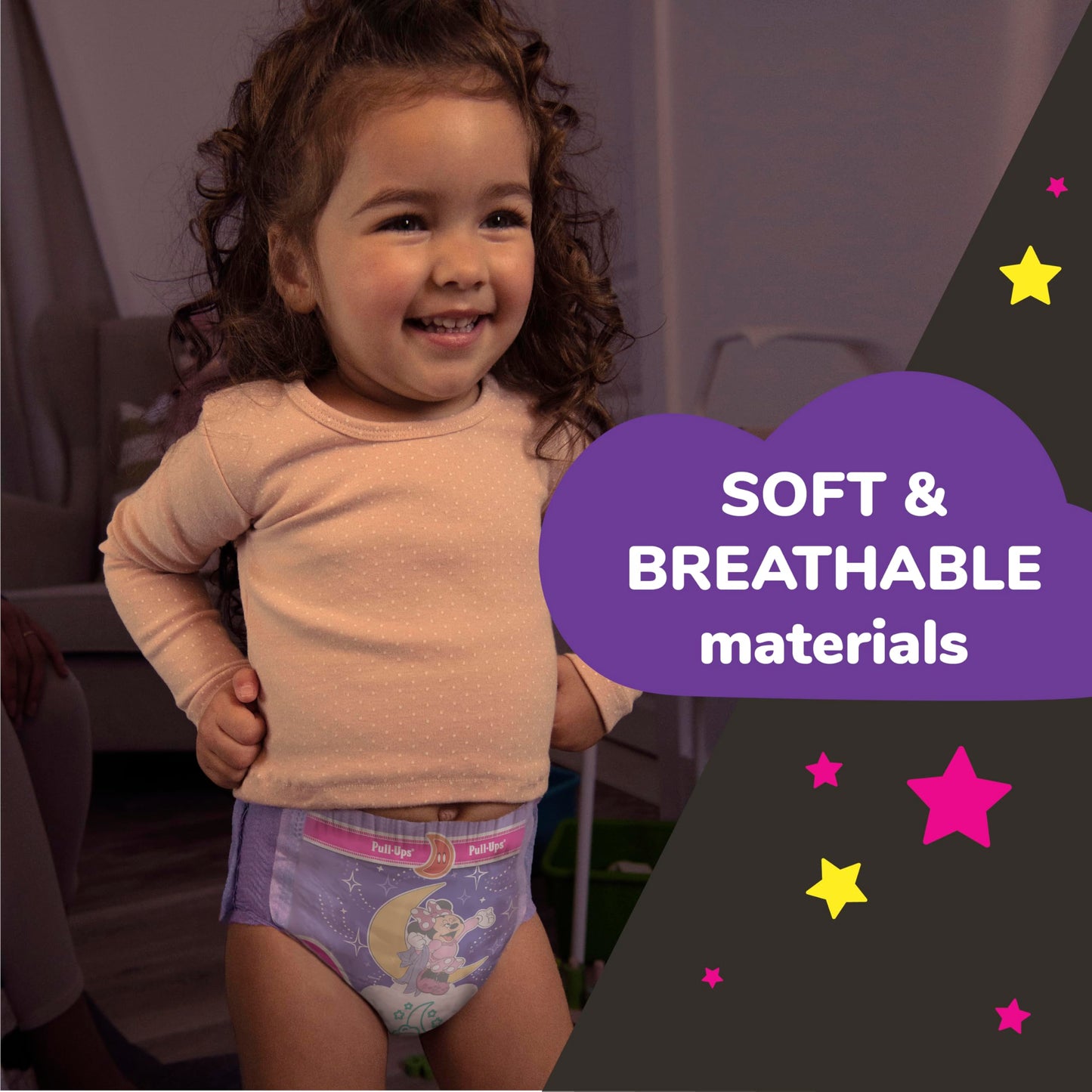 Pull-Ups Girls' Night-Time Potty Training Pants, Size 3T-4T Overnight Training Underwear (32-40 lbs), 108 Ct