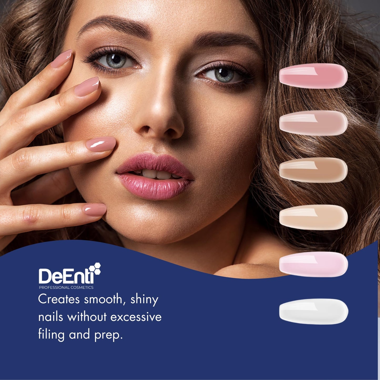 DeEnti Acrylic Nail Powder - 2oz Dark Nude|Professional Grade, Bubble-Free Acrylic Powder for Nails | Long-Lasting, Chip-Resistant Nail Acrylic Powder for Carving, Extensions & Fake Nails