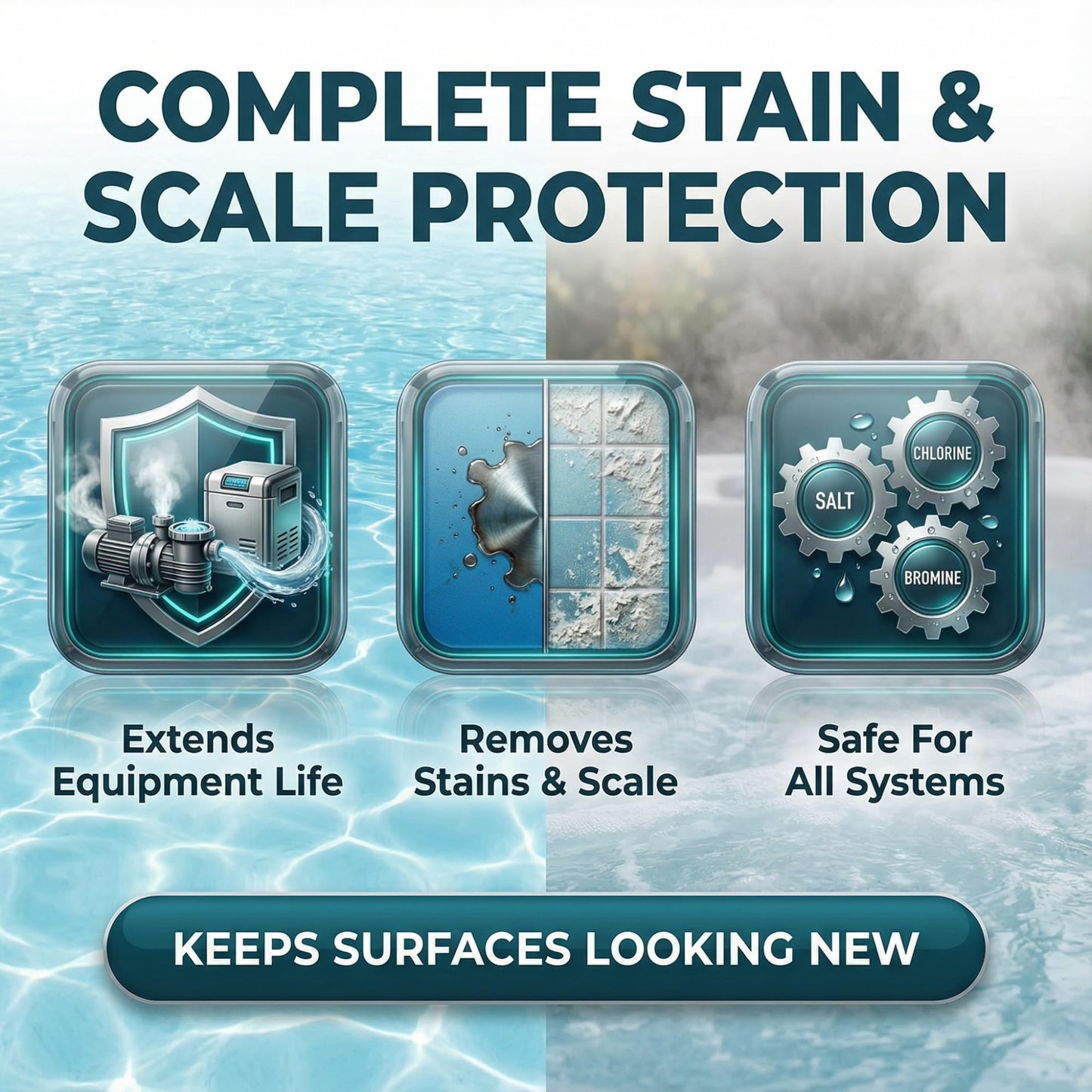 Stain and Scale Control for Hot Tub, Pool Stain Remover, Metal Sequestrant for Pool & Spa, Hot Tub Descaler Support, Mineral Inhibitor, 3 Liter – BubbyShine