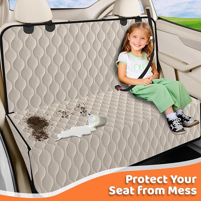 URPOWER Dog Car Seat Cover for Back Seat - Waterproof Car Seat Protector for Child Carseat & Pets, Nonslip Car Seat Covers for Cars, SUVs & Small Trucks