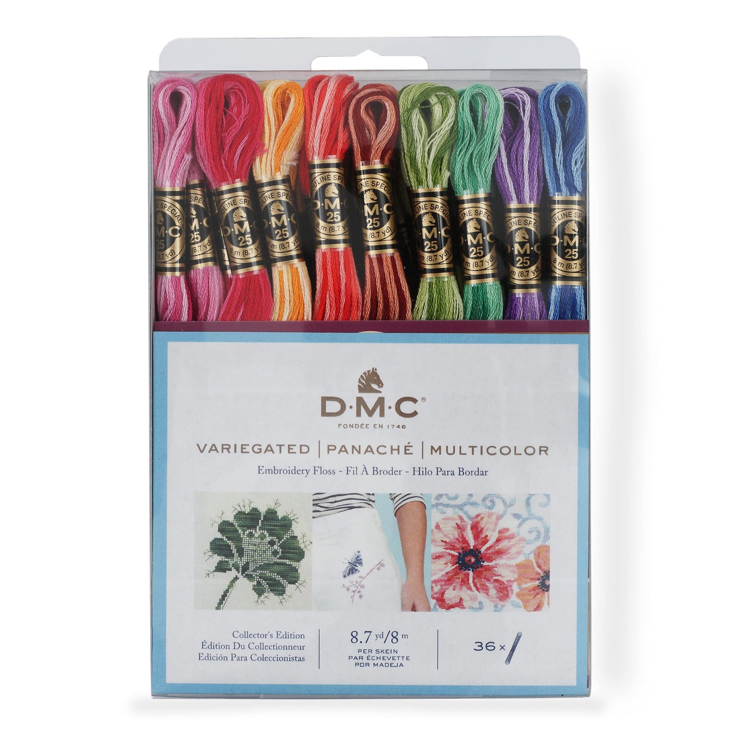 DMC Embroidery Floss Pack - Variegated - 8.7 Yards - 36 skeins