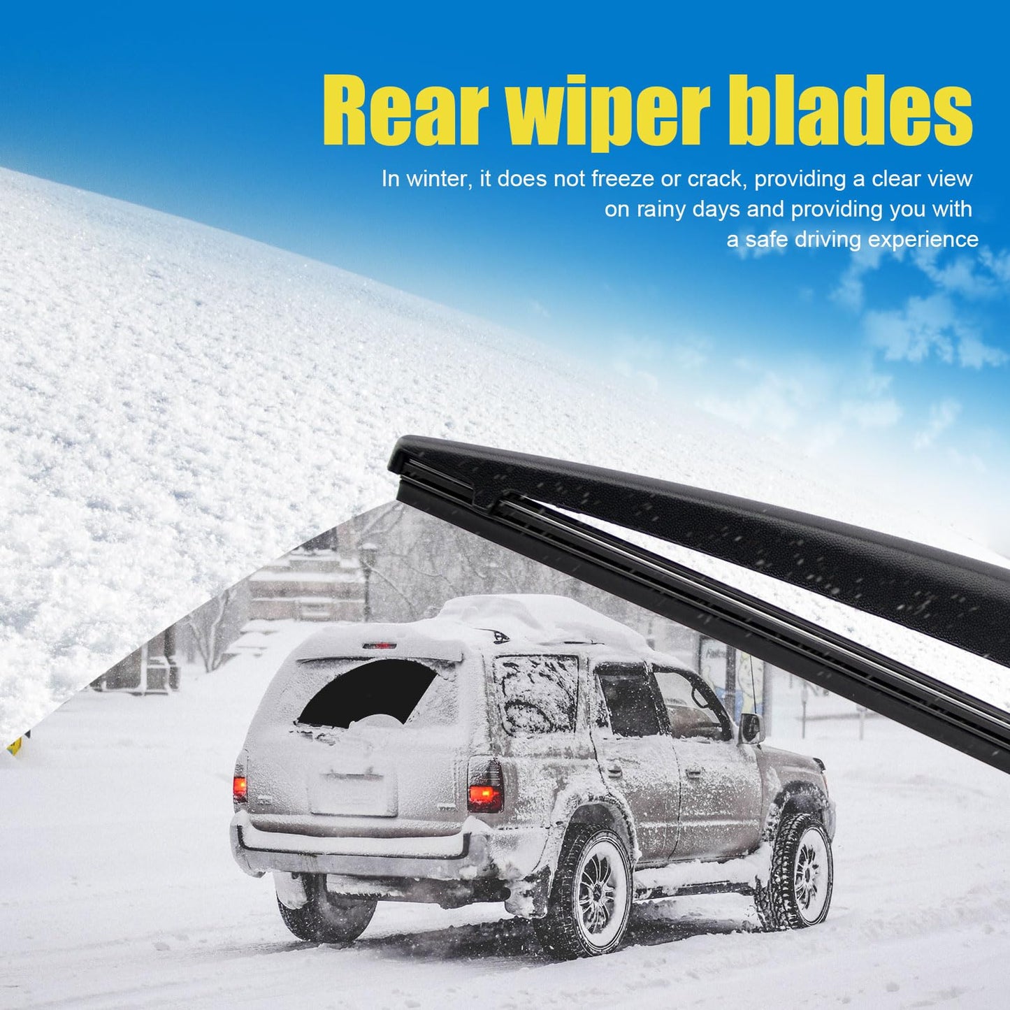 HRSNO 22"+20" Windshield Wipers With 2 * 10" Rear Wiper Blade Sets Automotive Replacement for Mini Cooper Clubman 2016-2024,Easy For Installation (Pack of 4)