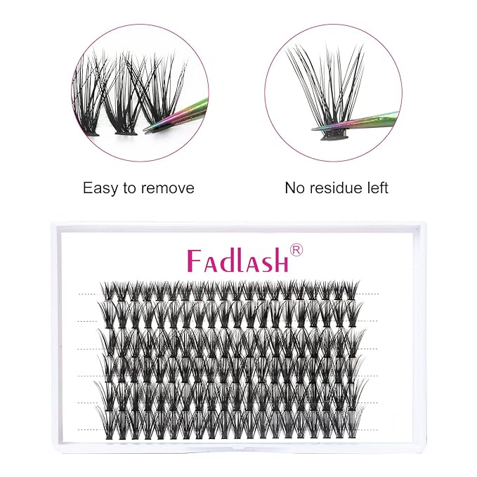 Lash Clusters 10D 20D 30D 40D Individual Lashes Wispy Cluster Lashes DIY Eyelash Extension Eyelash Clusters Individual Lash Extension Supplies (40D-0.07D, 10mm)