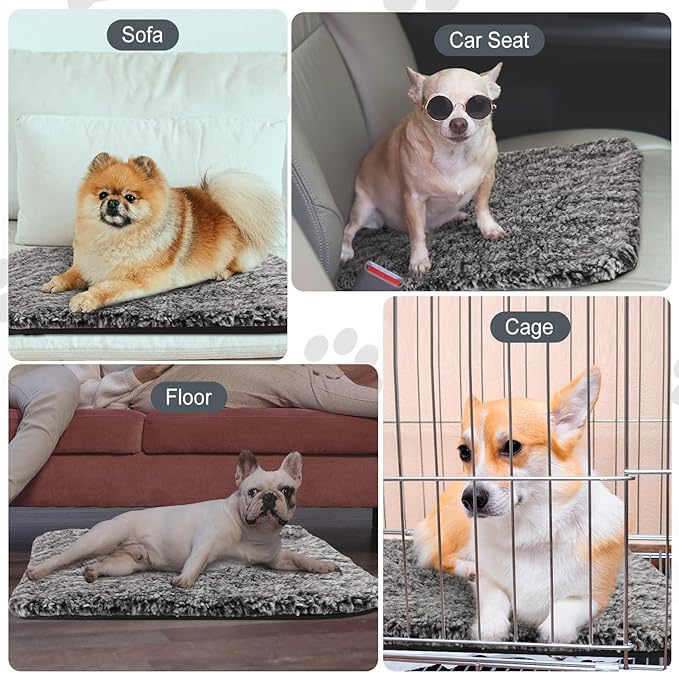 4 Pack Self Warming Cat Pads Self Heating Cat Mat Washable Homeless Dogs Thermal Pads Kennel Pad Reflects Body Heat Warm Crate Bed Mat for Indoor Outdoor Pet(Gray,18 x 24 Inch)