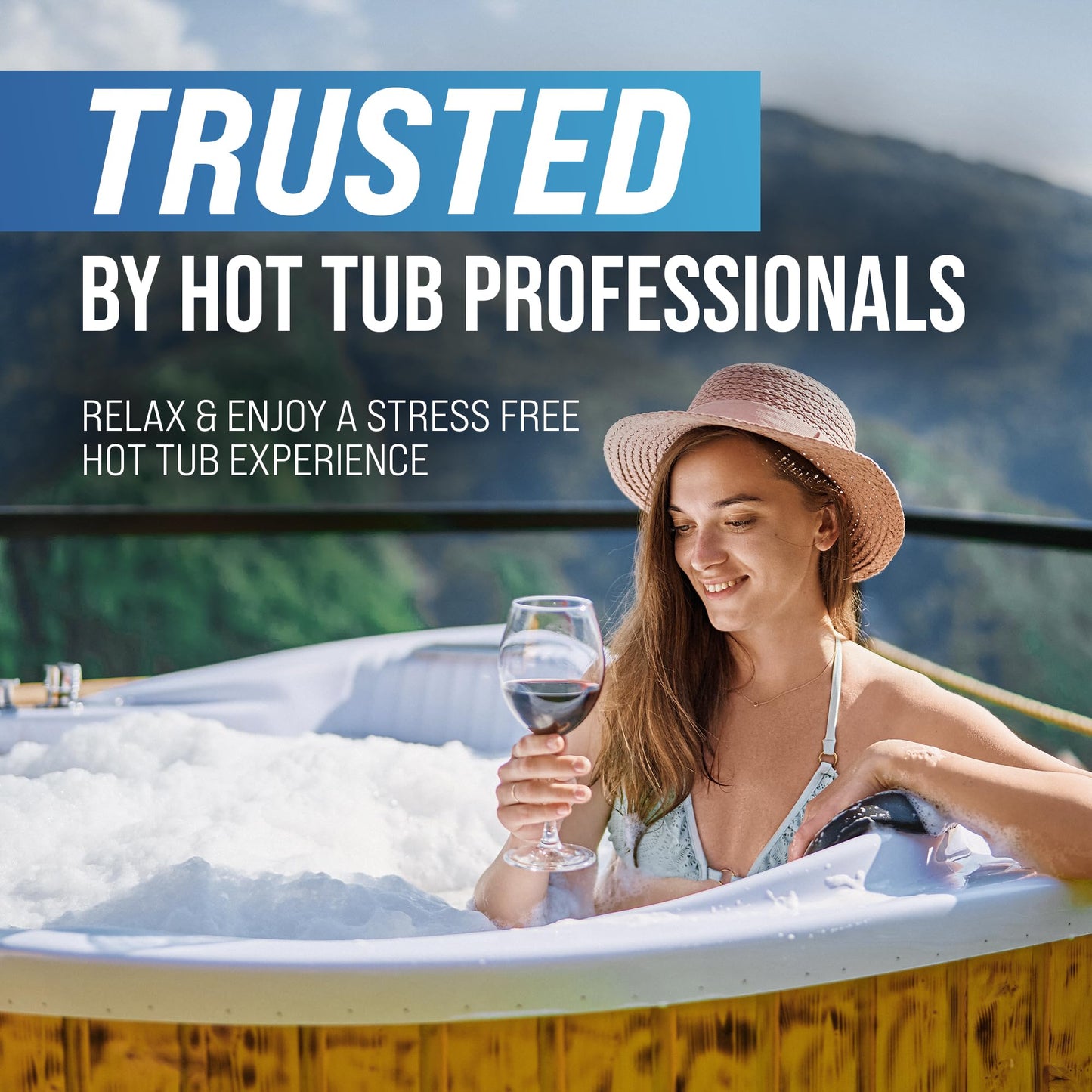 5-in-1 Hot Tub Weekly Care - Water Clarifier and Conditioner for Sparkling Soft Spa Water, Safe on Hot Tub Surfaces and Components, for Acrylic, Inflatable, Portable, Hard Shell Spas - 4 Pouches