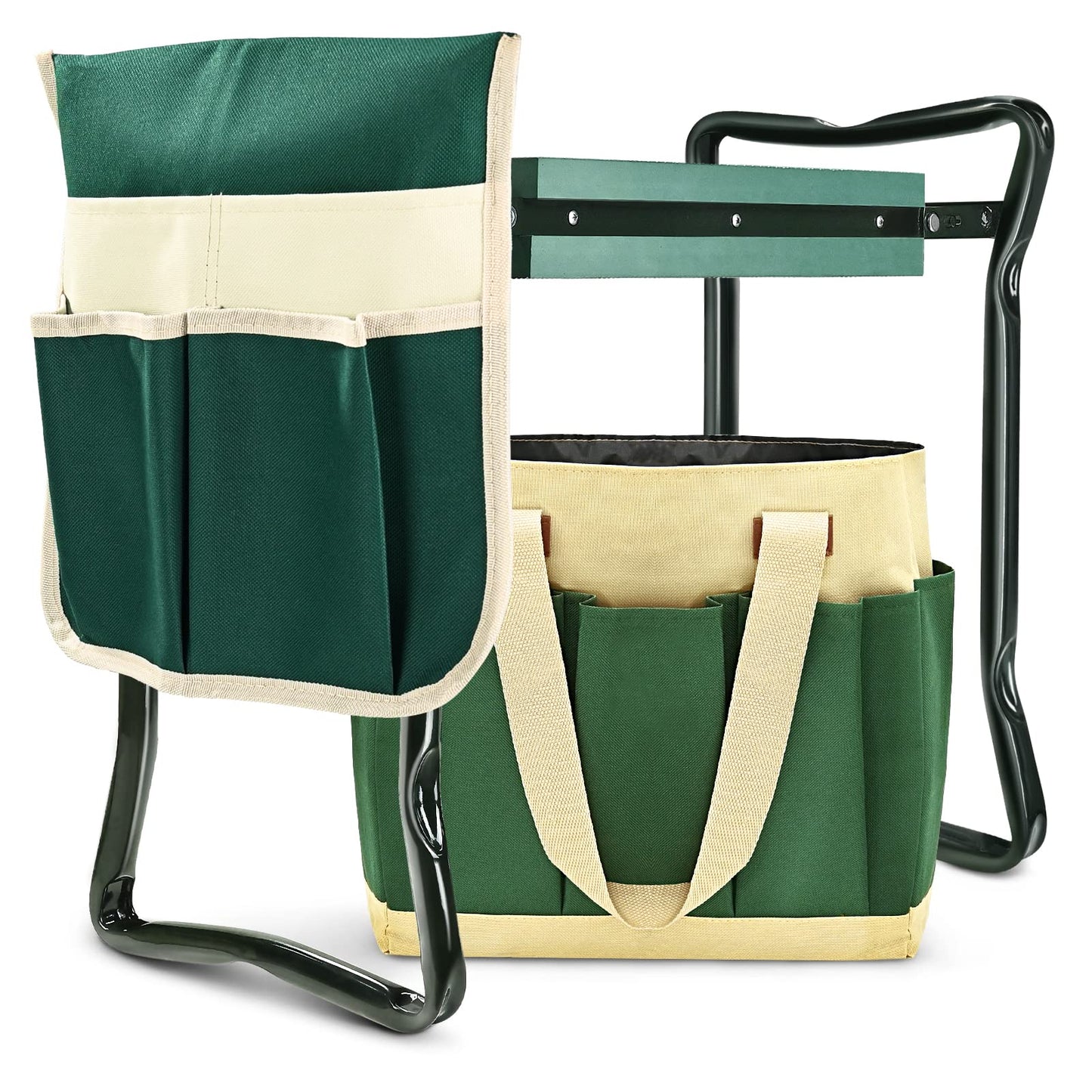 Garden Kneeler and Seat Heavy Duty, Upgraded Widened and Thickened Gardening Stools for Seniors, Foldable Gardening Bench Ergonomic Design, Effective Relief of Knee and Back Pain, Gift for Gardeners